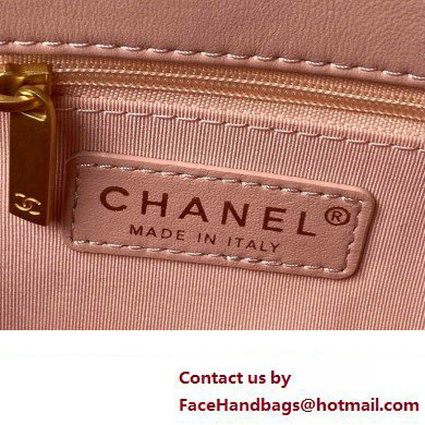 Chanel Lambskin  &  Gold-Tone Metal Small Flap Bag AS4353 Pink 2023